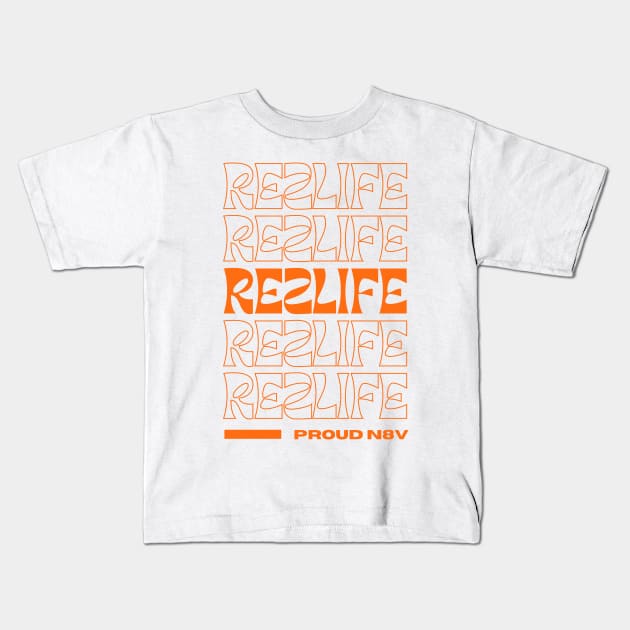 Native American Rezlife Groovy Design Kids T-Shirt by Eyanosa